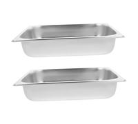 ERINGOGO 2piezas Sartén De Vapor Inoxidable para Buffet Bandeja De Almacenamiento De Alimentos para Catering y Restaurantes