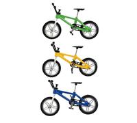 ERINGOGO 3 Juegos Bicicletas Miniatura de Aleación de Simulado para Dedos Juguete Educativo para Decoración de Escritorio Resistente y Coleccionable Colores Aleatorios