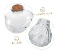 ERINGOGO 3 Piezas Botellas de Vidrio con Tapón de Corcho Frascos Pequeños para Ceremonia de Arena Tarros Decorativos Corazón para Bodas y Recuerdos de Frascos Sellados para