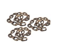 ERINGOGO 3 Piezas Cadenas de Plástico para Disfraz de Halloween de Accesorio Realista para Decoración de Casas Encantadas y Fiestas Temáticas Cadenas Ligeras y Flexibles de Color Dorado