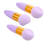 ERINGOGO 3 piezas Esponja de Maquillaje con Mango Esponjita Angulada para Base y Polvo Suelto Reutilizable y Portátil para Retoques Rápidos