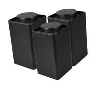 ERINGOGO 3 piezas Latas de Metal para Almacenamiento de Té Suelto Organizador Vintage Cuadrado con Tapa Encajada Envases Duraderos para Conservar Infusiones y Sueltas