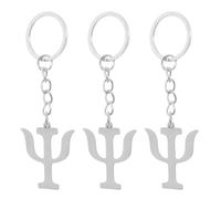 ERINGOGO 3 Piezas Llavero Psicólogo Acero Inoxidable con Colgante Símbolo Psicología Llavero Metálico Creativo para Coche Estudiantes y Profesores