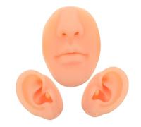 ERINGOGO 3 Piezas Modelo Partes Cuerpo Silicona Flexible para Piercing Oreja Nariz Boca Realista para Práctica Perforación Enseñanza Maquillaje