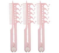 ERINGOGO 3 Piezas Peine Alisador Plegable Antiestático Forma V para Viaje y Extensiones Cuidado Saludable del Cabello Compacto y Portátil