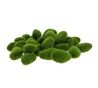 ERINGOGO 30 Piezas de Piedras Musgosas Artificiales Decorativas para Jardín y Macetas, Material de Espuma y Flor de Seda, Uso Duradero y Detallado Realista para Césped