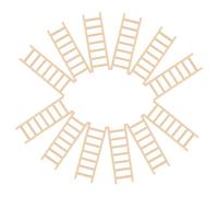 ERINGOGO 30 Piezas Miniature Wooden Ladders Compact Lightweight Decorative Ladder For Dollhouse Fairy Garden Bonsai Scene DIY Home Office Ornament