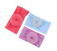 ERINGOGO 3piezas Diademas Suaves De Nailon Para Niña Diseño De Dona Accesorio Cabello