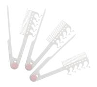 ERINGOGO 3piezas Peine de Pinza Antiestática Plegable Peine de Viaje Forma de V para Plancha Herramienta de Alisado Resistente al Calor Unidades Color Claro