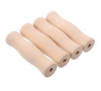 ERINGOGO 4 Mangos de Madera Resistentes y Antideslizantes para Utensilios de Cocina y Accesorios para Barbacoa, Ideales para Parrilla y Camping al Aire Libre