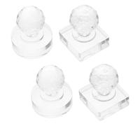 ERINGOGO 4 Moldes para Sombras de Ojos Estampador de Rubor y Prensado de Maquillaje, Kit Reutilizable de Plástico para Paletas Cuadradas y Redondas, Herramienta Portátil para Belleza