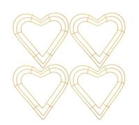 ERINGOGO 4 Piezas Aro Floral de Hierro Forma de Corazón Soporte para Guirnalda de San Valentín Decoración DIY Pequeña para Puerta Frontal