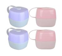 ERINGOGO 4 Piezas Caja De Chupete Porta Chupete Bebe Portatil Bolsa De Estuche Porta Bebe Titular De De Viaje Contenedor De Accesorios Para Páginas