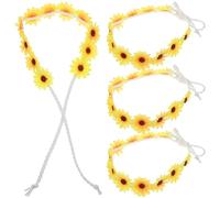 ERINGOGO 4 piezas Diadema de Flores de Girasol para Adultos de Tocados para Bodas Prom y Fiestas de Playa
