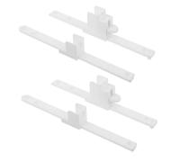 ERINGOGO 4 Piezas Elevador de barandilla de cama conector de barra guía accesorio conector de carril guía White