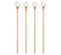 ERINGOGO 4 Piezas Mazos de Timbales Profesionales con Cabeza de Fieltro Color Marfil Mangos de Madera Mazos para Instrumento de Percusión para Ensayo de Orquesta