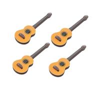 ERINGOGO 4 Piezas Mini Guitarra Clásica Decorativa para Casas de Muñecas, Accesorios de Simulación de Instrumento Musical, Modelo de Guitarra para Decoración de Mini Casas y Escenas
