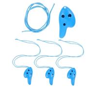 ERINGOGO 4 piezas Ocarinas Plásticas para Instrumento Musical Decorativo Portátil Fácil de Aprender y Tocar para Principiantes Color Azul