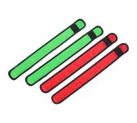 ERINGOGO 4 Piezas Pulseras LED para Patas de Caballo Bandas de Tela Impermeables para Equitación y Seguridad Nocturna Alta Visibilidad para Jinetes y Fiestas Rojas Verdes