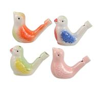 ERINGOGO 4 piezas Silbatos de Cerámica con Cuerda de Pajaritos Coloridos Sonidos de Aves Juguetes Musicales para Coleccionistas Regalo para Cumpleaños y Pascua