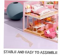 ERINGOGO 4 Piezas Wood Onlays Traditional Chinese Architectural Beam Appliques For Dollhouse DIY Table Decoration Miniature Furniture Accessories