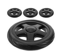 ERINGOGO 4 Ruedas Negras de Plástico para Carrito de Compras Plegable Repuesto para Carro de Jardín y Manual Ruedas Rodantes Resistentes para Uso en Escaleras y Traslado de Cargas