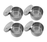 ERINGOGO 4 Unidades De Hisopos De Algodón Organizador De Bastoncillos Soporte Para Hisopos Recipiente Contenedor Estuche Plateado