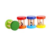 ERINGOGO 4piezas Campana De Mano De Madera Juguete Educativo Para Bebés Sonajero De Madera Desarrollo Temprano