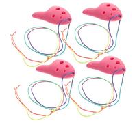ERINGOGO 4piezas Ocarina Miniatura Huecos Para Niño Niña Instrumento Musical Portátil De Práctica Para Principiantes Diseño Ergonómico y Sonido Melódico Para Aprender Música y