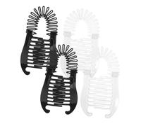 ERINGOGO 4piezas Pinzas De Plátano De Plástico Para Mujer Flexibles y Elásticas Para Coleta Rizada Suaves y Adecuadas Para Cabello Grueso y Fino