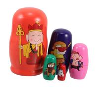 ERINGOGO 5 Piezas 5 Matrioska Muñecas Muñecos Cascanueces para Niñas Juguetes De Anidación Cascanueces Ruso Calzoncillos Taptain De Peluche Muñeca Rusa Muñeca Matryoshka Dalls De Madera