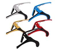 ERINGOGO 5 piezas Capos Metálicos Profesionales para Guitarra y Ukelele Clip con Agarre Firme Colores Rojo Dorado Negro Plateado y Azul Apto para Guitarras Acústicas Clásicas Violín Banjo y