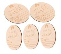 ERINGOGO 5 Piezas Letreros de Madera para Anuncio de Tarjetas de para Recién Nacido de Nombre para Fotografía y Seguimiento de Crecimiento