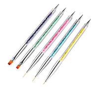 ERINGOGO 5 piezas Pinceles de Nail Art Ligeros y Duraderos para Manicura Herramientas de Dibujo Precisas para Detalles para Profesional y Personal Salones o Casa