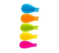 ERINGOGO 5 Piezas Soporte para Bolsitas de Té Silicona de Alimenticio con Diseño de Conejo Reposa Bolsita Antideslizante y Colgador Decorativo para Hogar de Colores Surtidos