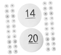 ERINGOGO 50 Bolas De Plástico para Colocar sobre La Mesa Rosas con Números De Colores para Rifa Pequeñas Y Huecas para Bingo Juego De Fiesta PP Color Blanco