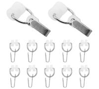 ERINGOGO 50 Ganchos Metálicos para Cortinas de Caravana con Rodillos de Nylon para Rieles Deslizadores para Cortinas de Autocaravana Accesorios Duraderos para Ventana y Toldo Uso Viajes