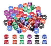 ERINGOGO 50 Piezas Anillas Cerradas para Pájaros con Números Anillos para Mensajeras y Loros Identificación para Aves Accesorios para Jaulas Complementos para Cría y Gestión Avícola