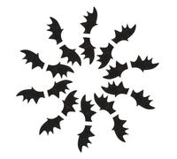 ERINGOGO 50 Piezas Joyería de ala de Víspera de los murciélagos decoration Venda vestir de vampiro pequeño bate falso ropa tela no tejida Negro