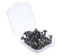 ERINGOGO 50 Tornillos de Montaje para Golpeador de Guitarra Eléctrica 3 X 12 Mm Accesorios de Hierro Color Gunmetal 50 Piezas