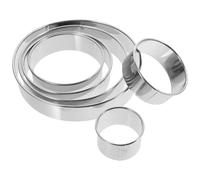 ERINGOGO 6 Cortadores de Masa para Empanadillas de Acero Inoxidable Molde Redondo de 6 Piezas para Hacer Bolas de Masa y Galletas Herramienta Ergonómica para Cocina Casera