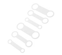 ERINGOGO 6 Etiquetas Deslizantes de Silicona para Identificación de Mascotas Bandas Elásticas Blancas en 3 Tamaños Pequeño Mediano Grande sin Ruido Resistentes y Flexibles para