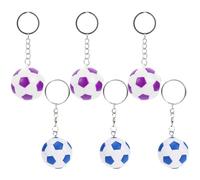 ERINGOGO 6 Llaveros Deportivos de Fútbol Colgante en Forma de Balón Tamaño Pequeño Colores y y Llaveros Funcionales para Bolsos y Recuerdos Deportivos
