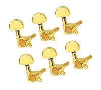 ERINGOGO 6 Piezas Afinación Guitarra Eléctrica y Guitarra de Madera Cabezas Circulares con Reemplazo Afinación Color Dorado