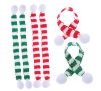 ERINGOGO 6 Piezas Bufandas Miniaturas Tejidas para Botellas de Vino Decoración Navidad DIY Adornos Pequeños para Árbol y Fiesta Regalos Navidad