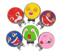 ERINGOGO 6 Piezas Clip para Sombrero de Golf Marcador de Bola Duradero y Práctico Accesorio Metálico Estable para Golfistas Fácil de Colocar Gorras y Cinturones para Entrenamiento