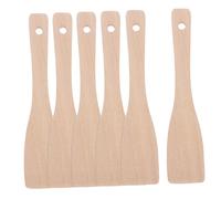 ERINGOGO 6 piezas Espátulas de Madera de Haya para Pizza y Repostería de Pequeñas Raspador para Mantequilla y Crema Utensilios de Cocina Resistentes y Versátiles