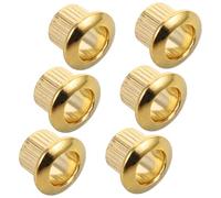 ERINGOGO 6 Piezas Vintage Semi-enclosed Metal Guitar Tuner Bushings Threaded Ferrules For Electric And Bass Guitars Tuning Peg Conversion Rings
