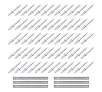 ERINGOGO 600 Piezas Clavos para Zócalo Clavos Roscados Invisibles de Acero al Carbono, Cabeza Doble, Plata, para Molduras de Puertas, Suelos, Paneles Acústicos y Muebles