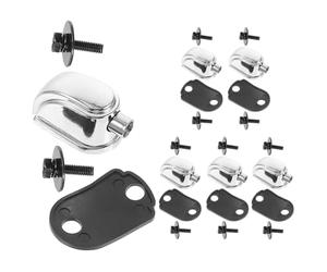ERINGOGO 6pcs Percussion Lug, Drum Tension Lug, Drum Kit Lug, Metal Chrome Plated with Gasket, Smooth Accessory, Student Practice Sessions